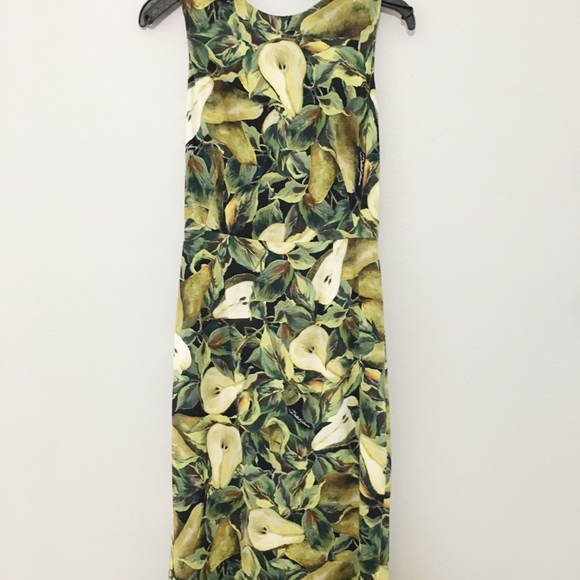 Dolce & Gabbana Cady Pear-Print Pencil Dress - Picture 5 of 7